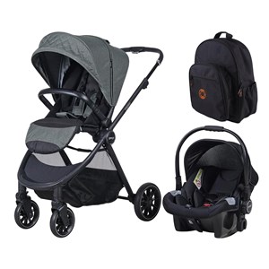 Prego Venüs Travel Sistem Bebek Arabası + Çanta Turuncu-Yeşil