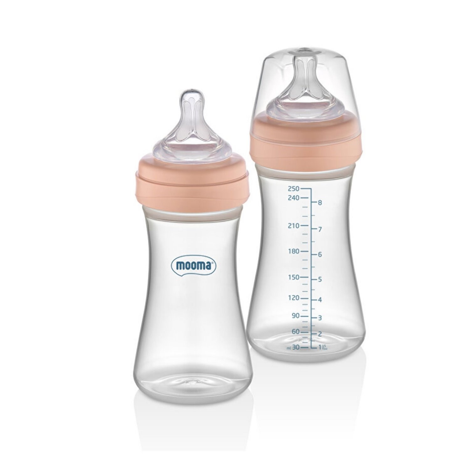 Mooma Kindy Biberon 250 ml 6-18 Ay Pembe