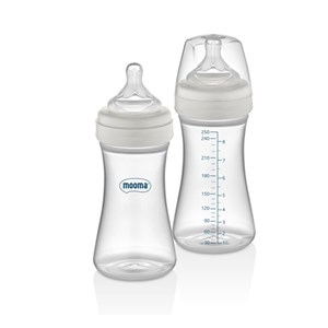 Mooma Kindy Biberon 250 ml 6-18 Ay Beyaz