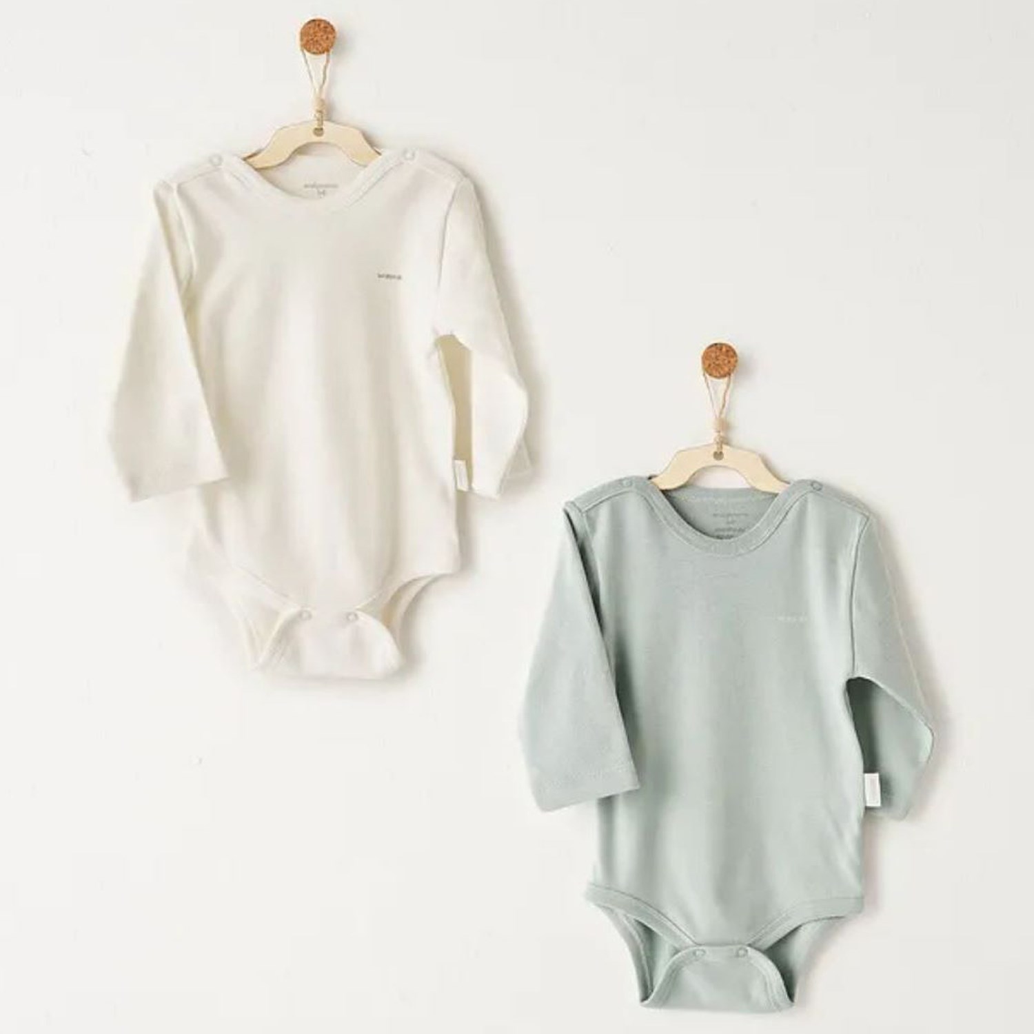 Andywawa 2'li Bebek Body AC26015 Gri