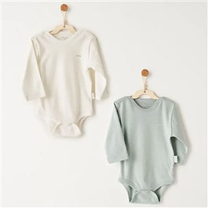 Andywawa 2'li Bebek Body AC26015 Gri