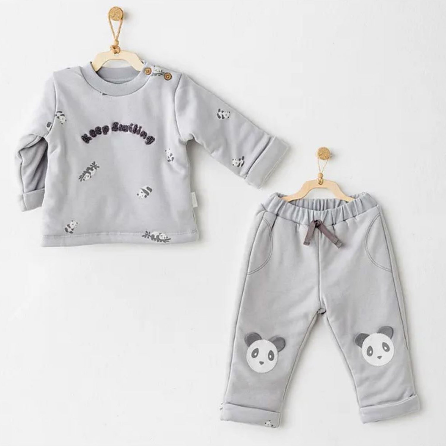 Andywawa 2'li Bebek Takım AC26028 Gri