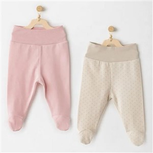 Andywawa 2'li Bebek Patikli Pantolon AC26046 Pembe
