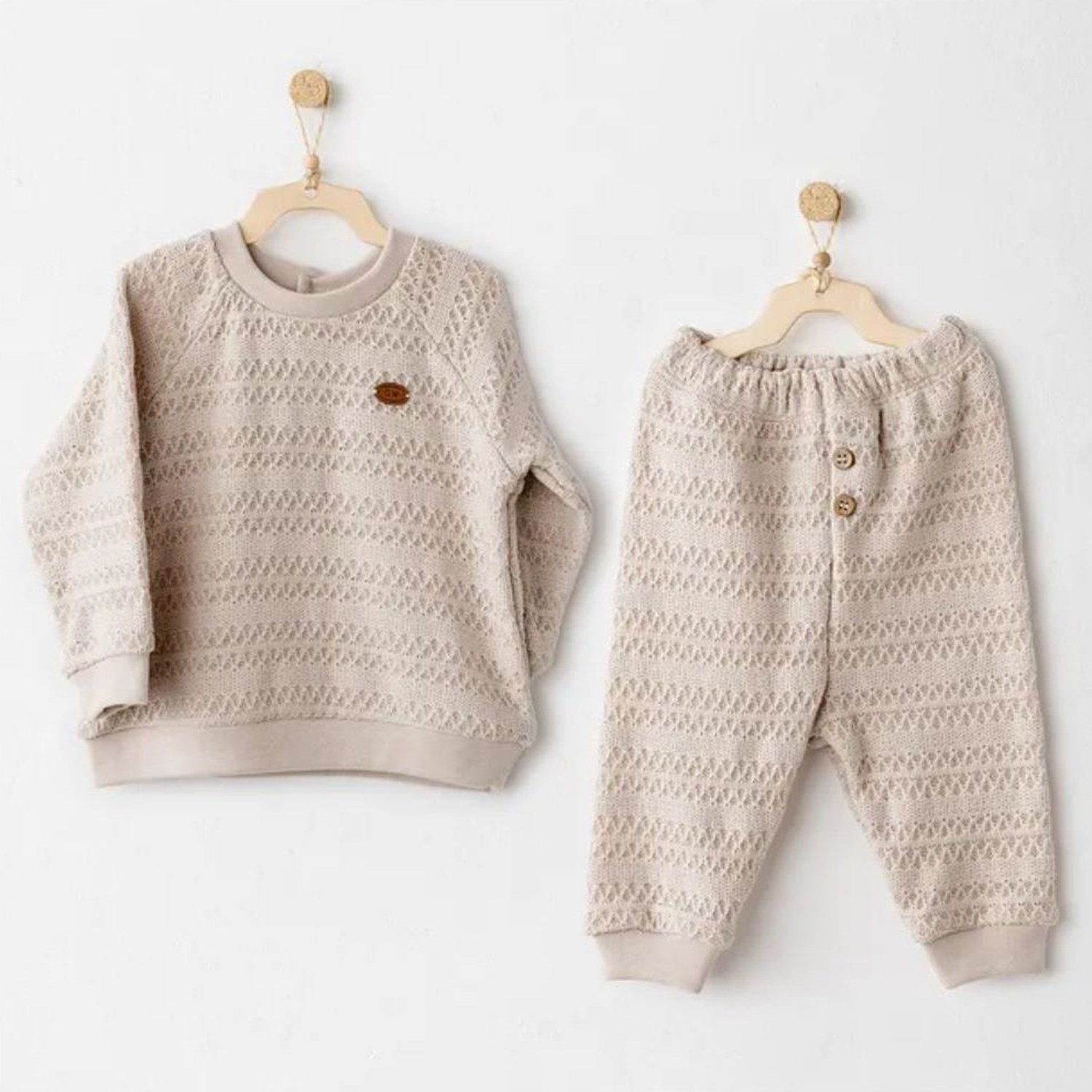 Andywawa 2'li Bebek Takım AC26134 Bej