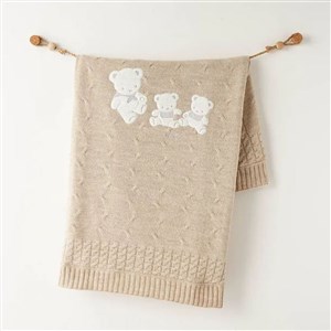 Andywawa Bebek Triko Battaniye 85x100 CM AC26341 Bej-Melaj