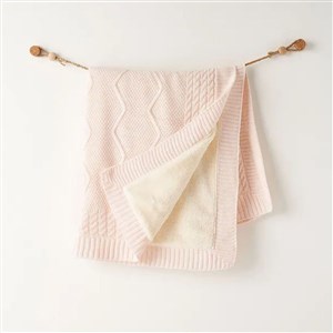 Andywawa Bebek Triko Battaniye 85x100 CM AC26345 Pembe-Melanj