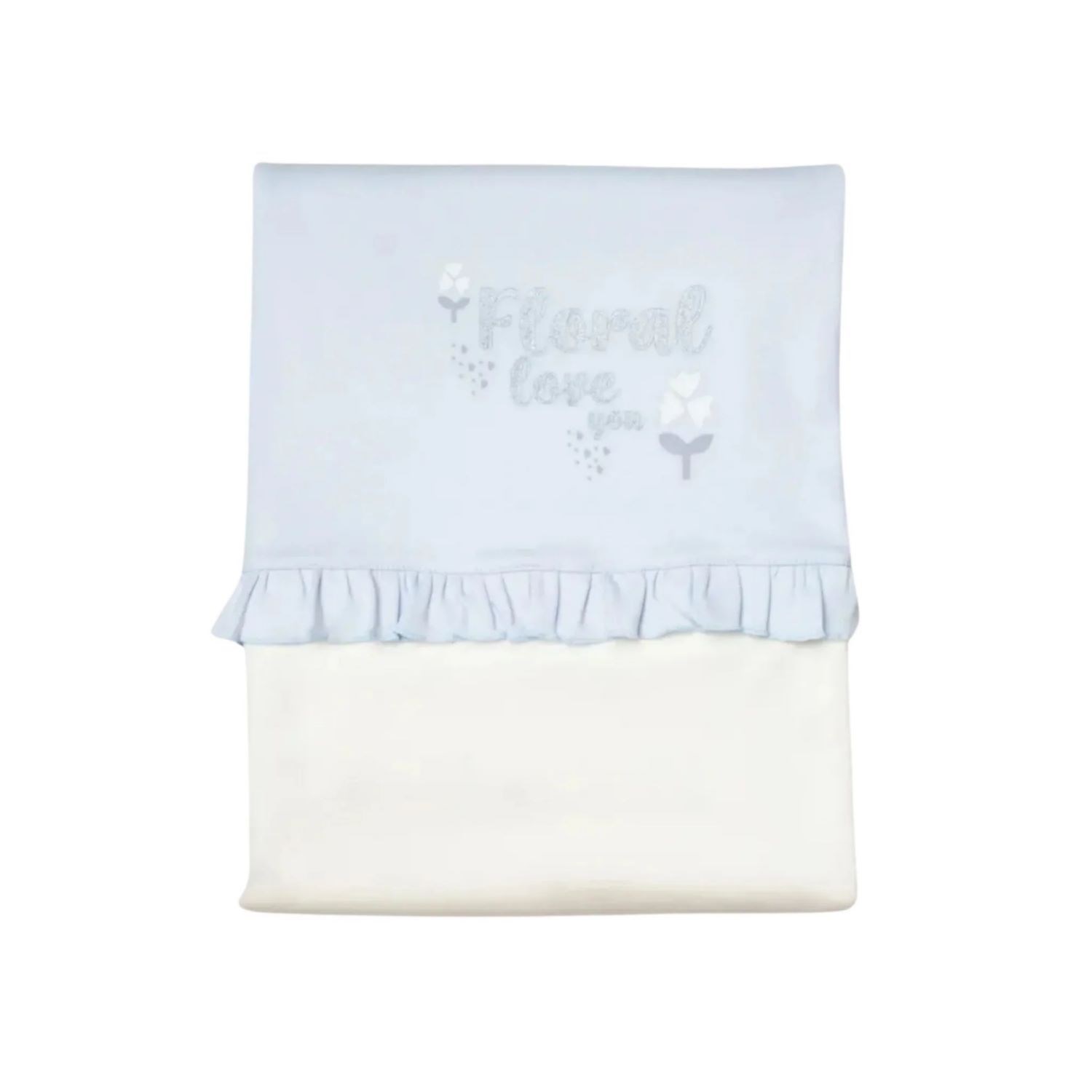 Biorganic Love Floral Bebek Battaniye 85x90 CM 64733 Ekru-Lila