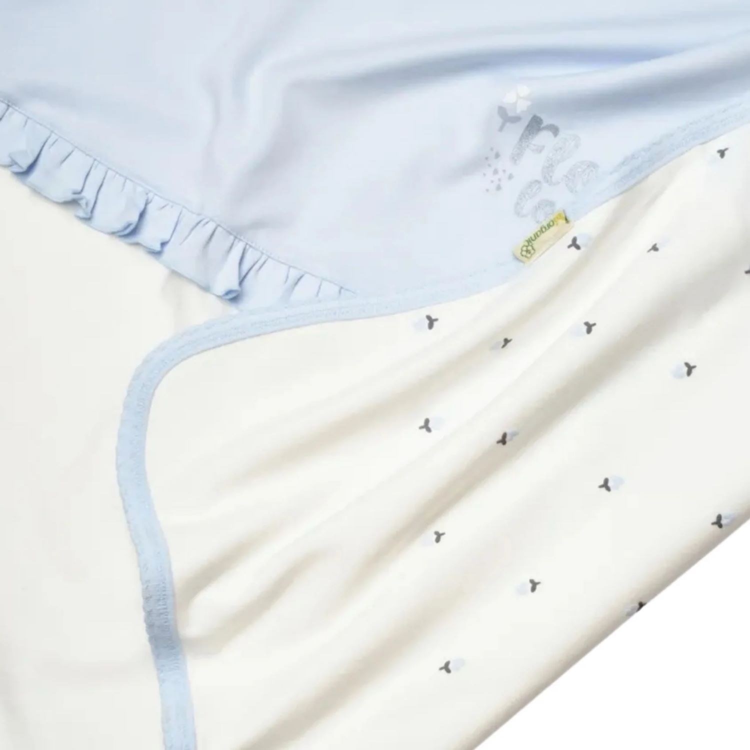 Biorganic Love Floral Bebek Battaniye 85x90 CM 64733 Ekru-Lila