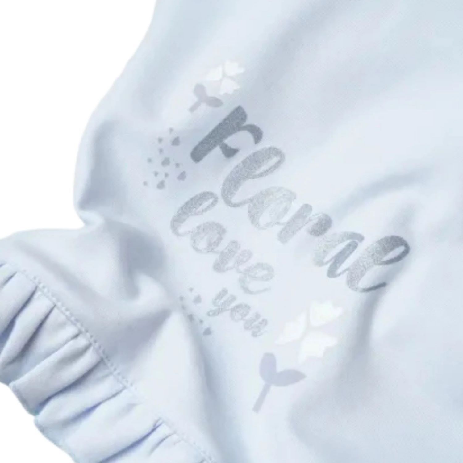 Biorganic Love Floral Bebek Battaniye 85x90 CM 64733 Ekru-Lila