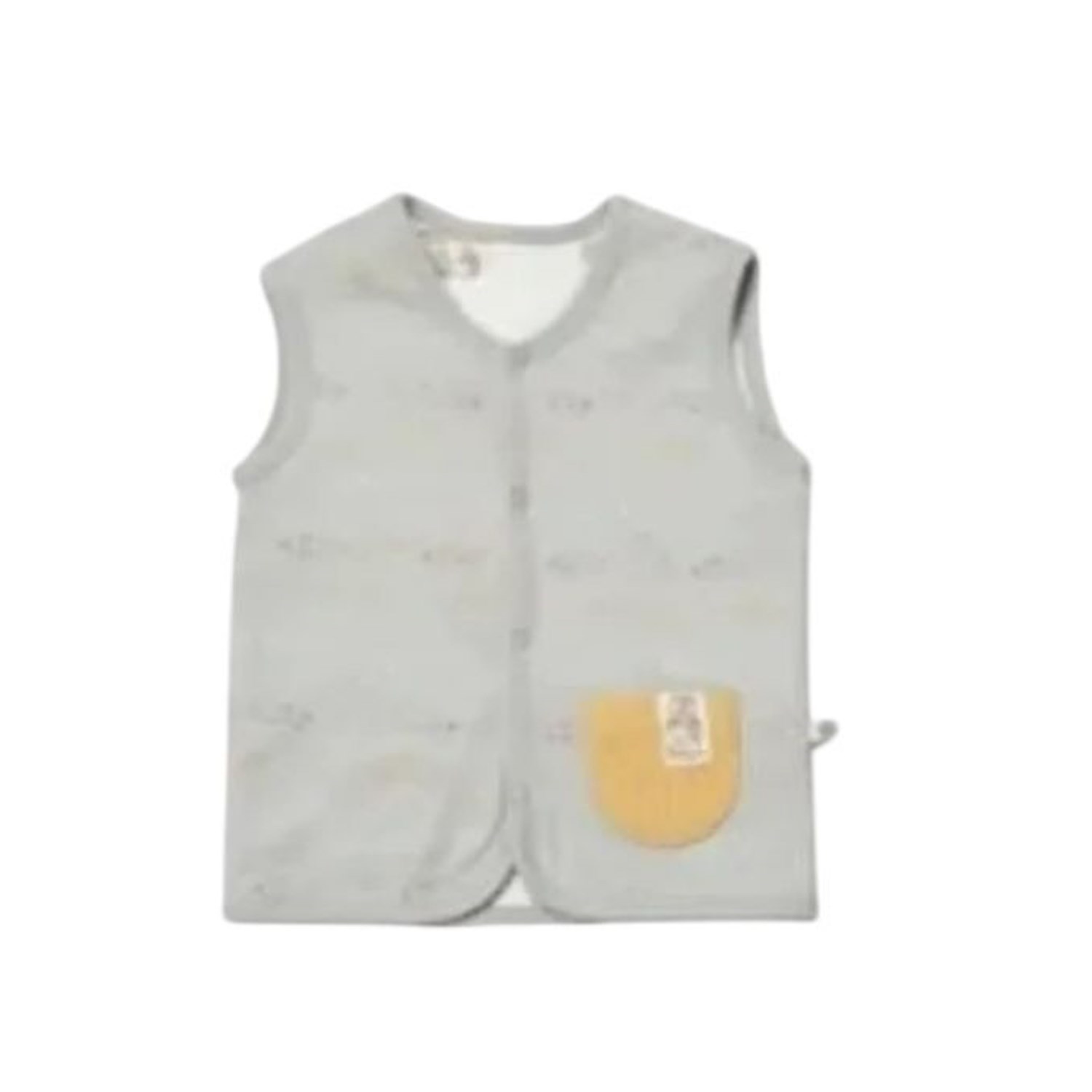 Biorganic Bebek Yelek 61511 Ekru-Gri