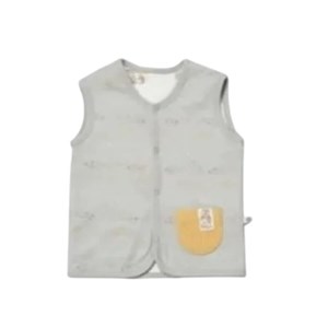 Biorganic Bebek Yelek 61511 Ekru-Gri