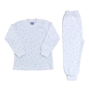 Sebi Bebe Nokta Çiçek Pijama Takım 9154 Beyaz