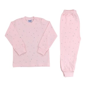 Sebi Bebe Nokta Çiçek Pijama Takım 9154 Pembe