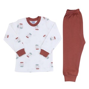 Sebi Bebe Paraşüt Pijama Takım 9158 Kahverengi