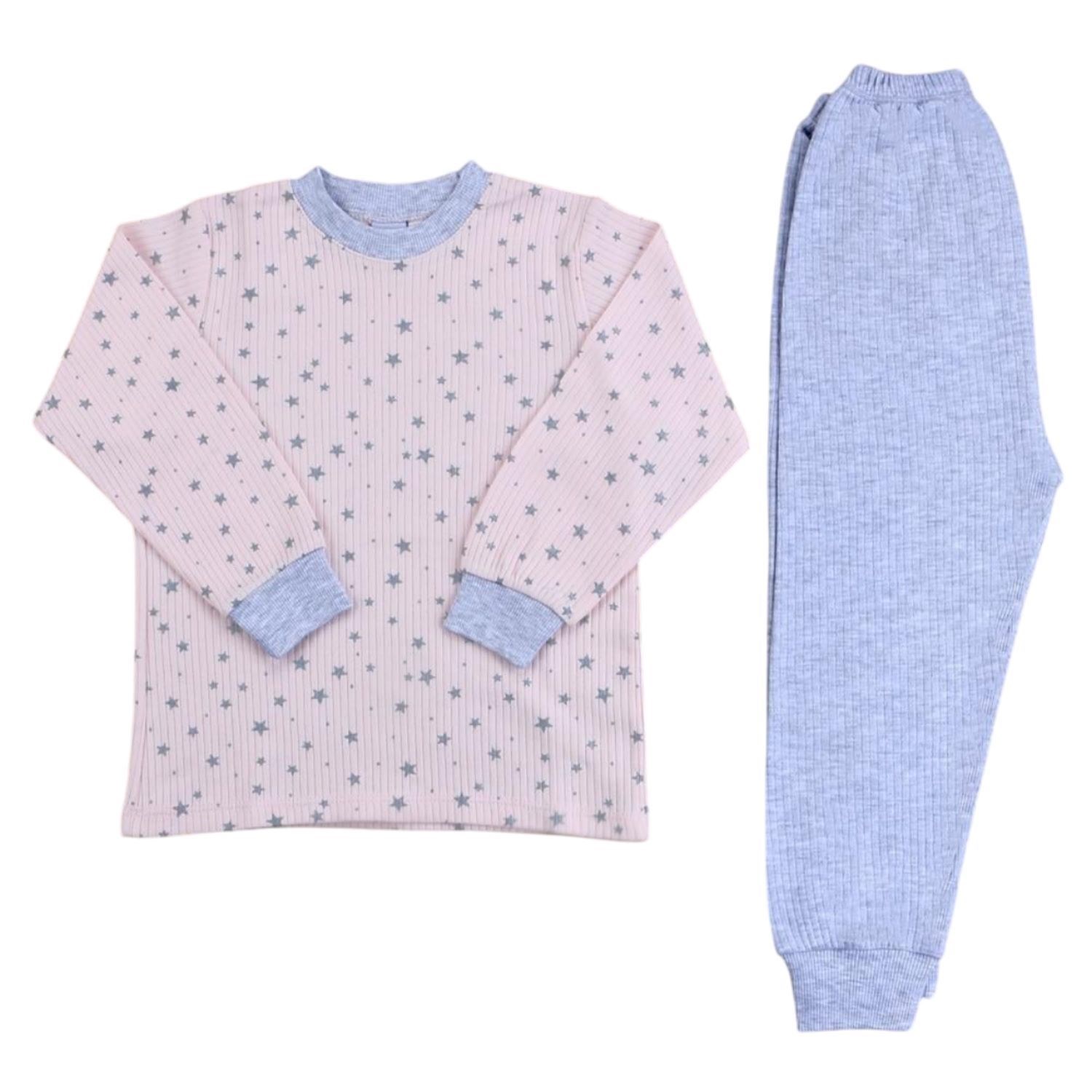 Sebi Bebe Yıldızlı Pijama Takım 9165 Pembe