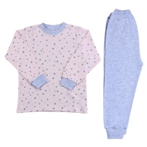 Sebi Bebe Yıldızlı Pijama Takım 9165 Pembe