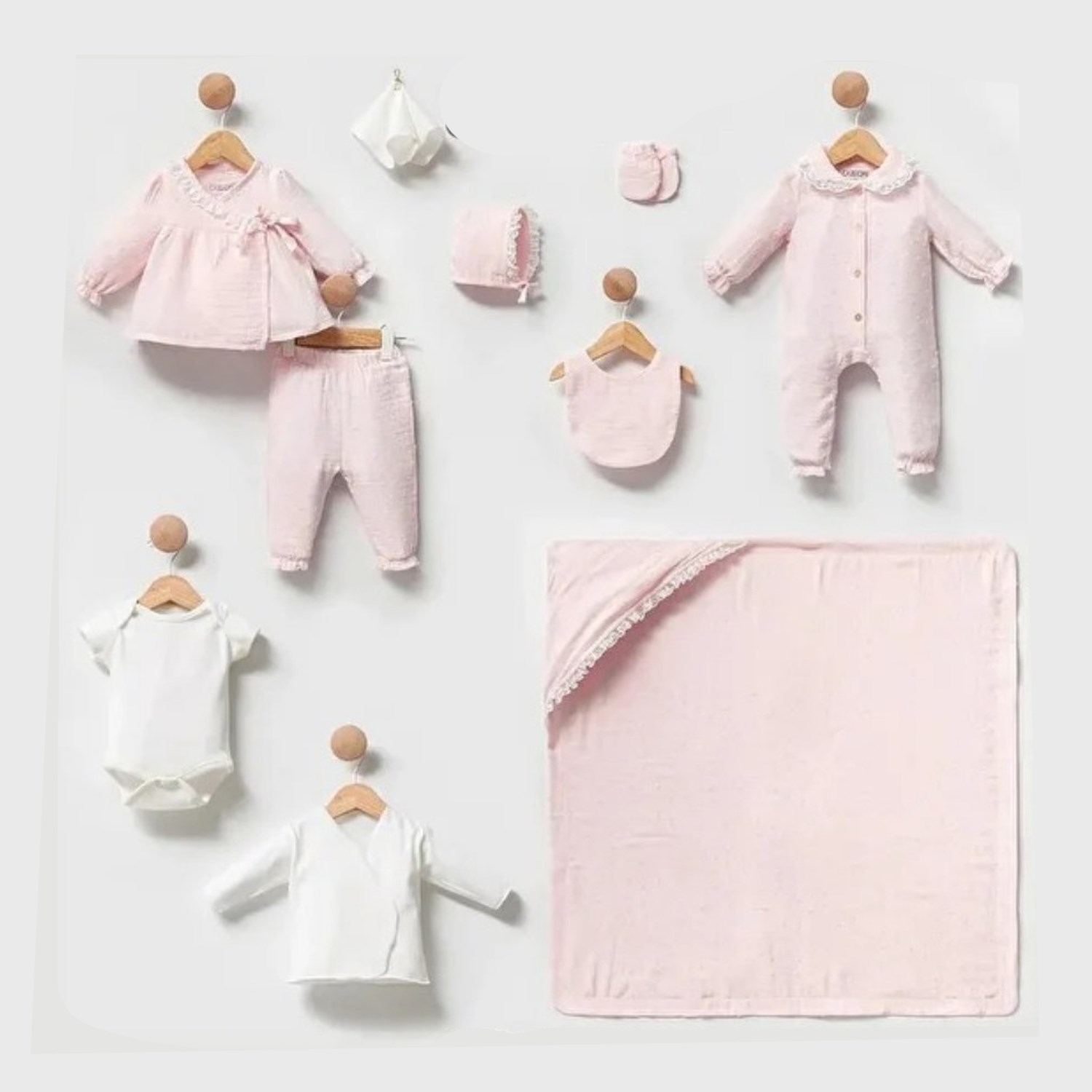 Cassiope 10'lu Bebek Hastane Çıkış Seti 427469 Pembe