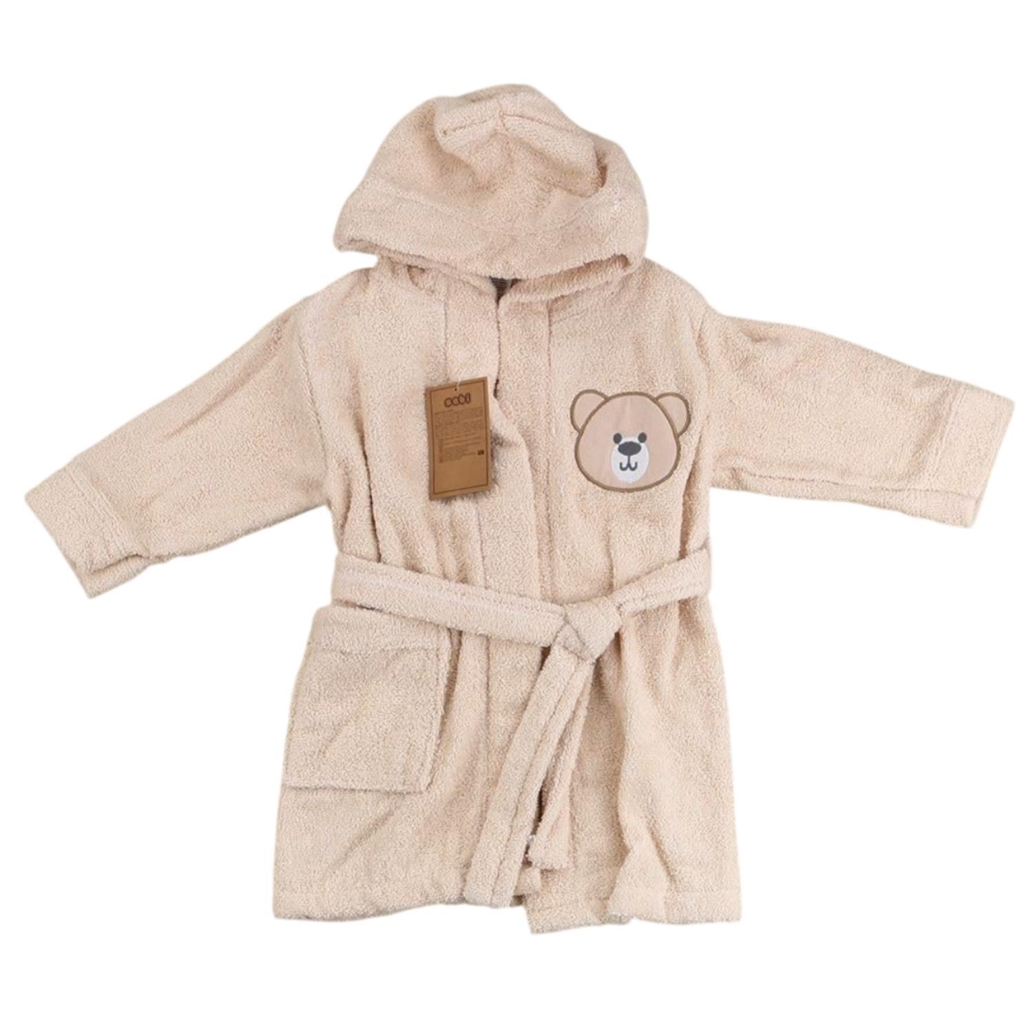 Sebi Bebe Desenli Bebek Bornozu 138 Bej