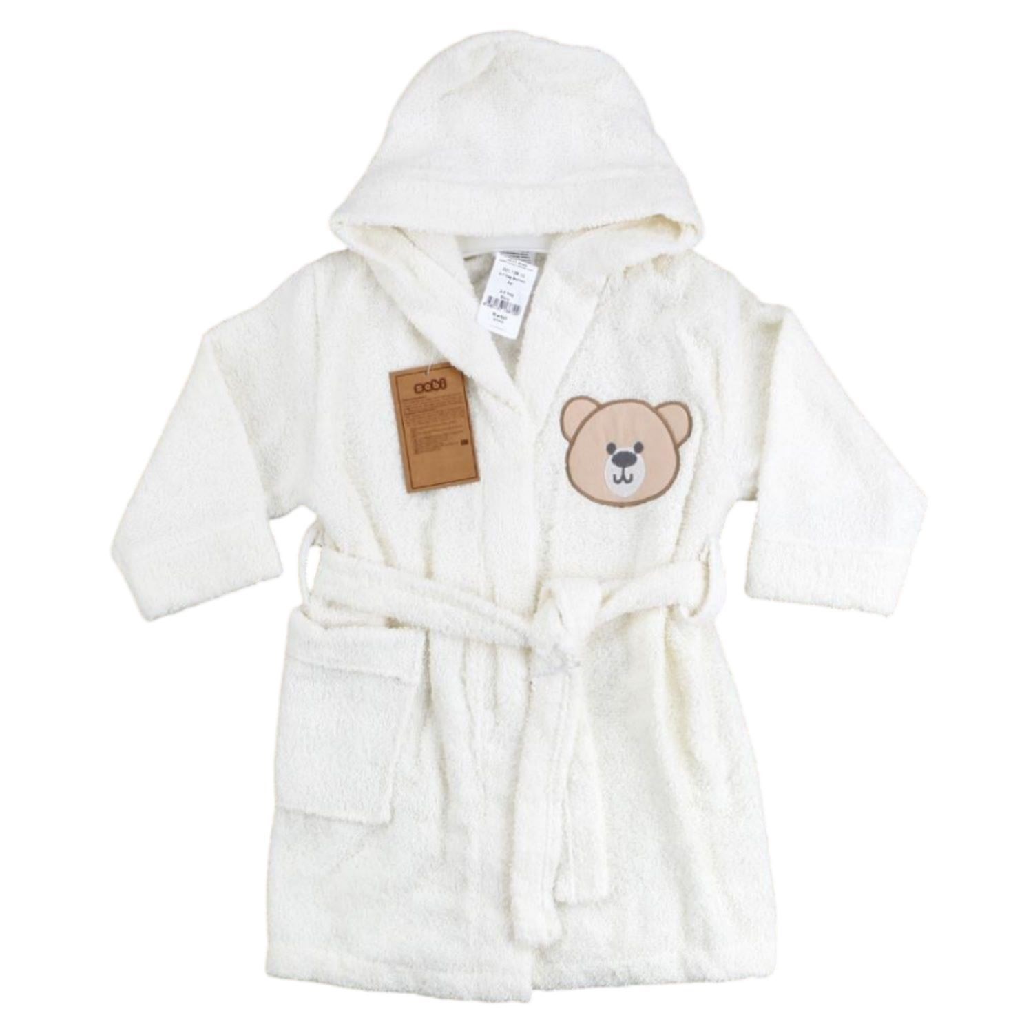 Sebi Bebe Desenli Bebek Bornozu 138 Ekru