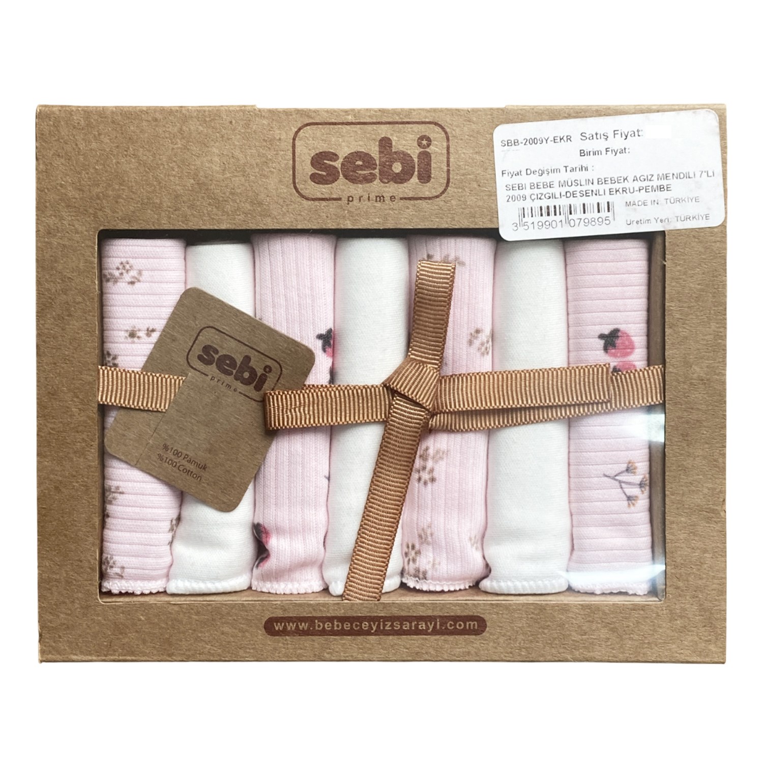 Sebi Bebe Müslin Bebek Ağız Mendili 7'li 2009