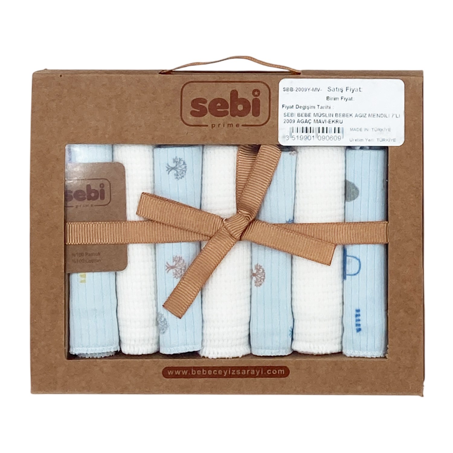 Sebi Bebe Müslin Bebek Ağız Mendili 7'li 2009