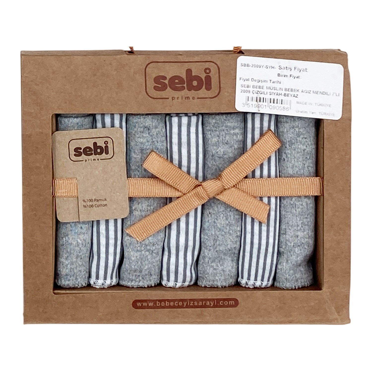 Sebi Bebe Müslin Bebek Ağız Mendili 7'li 2009