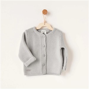 Andywawa Bebek Triko Ceket AC26344 Gri-Melanj