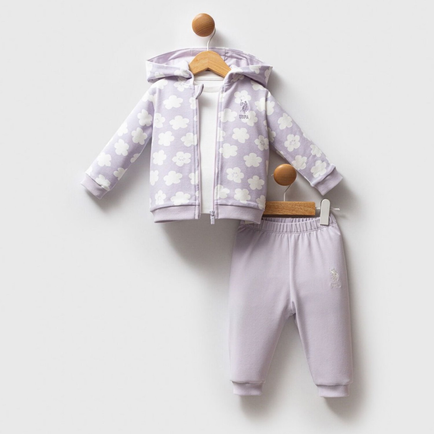 U.S. Polo Assn 3'lü Takım 2771 Lila