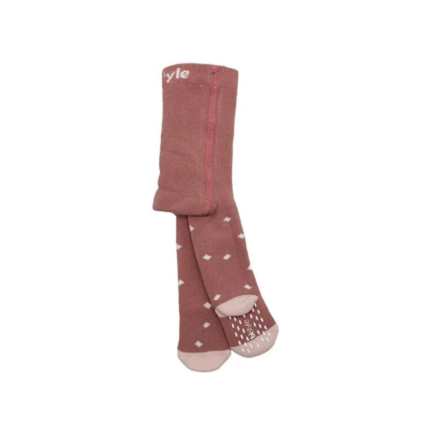 Bistyle Tekli Puanlı Kaymaz Havlu Külotlu Çorap 50502 Pudra