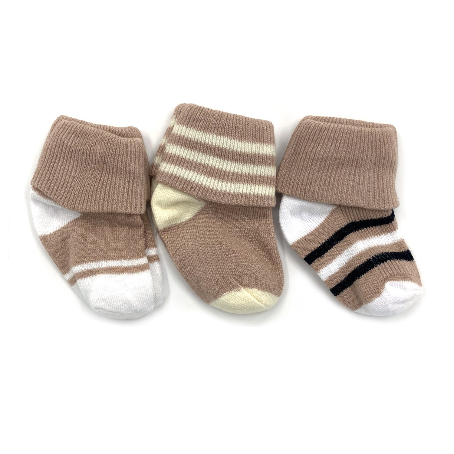 BBS Kıvrık 3'lü Bebe Çorap 120