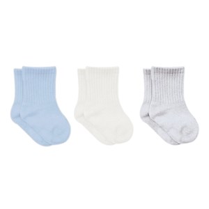 Bistyle 6'lı Basic Penye Çorap 10101 Mavi-Ekru