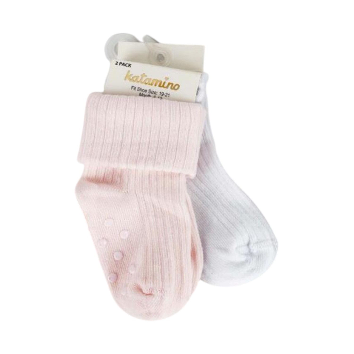 Katamino 2'li Kız Bebek Çorap 44109 Pembe