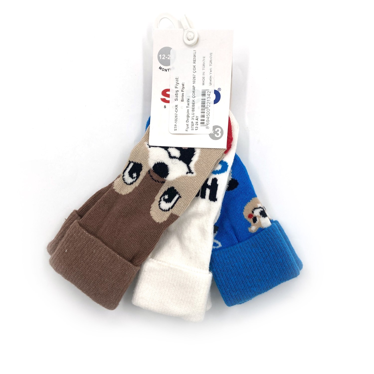 Step 3'lü Bebek Çorap 10267