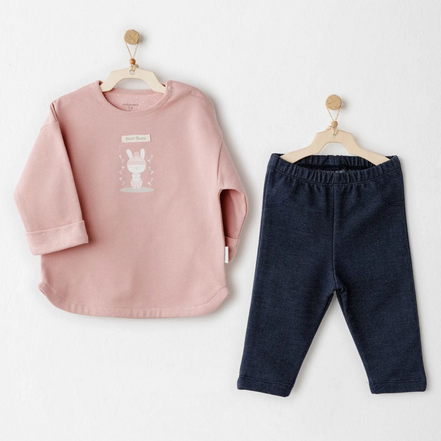 Andywawa 2'li Bebek Takım AC26087 Denim