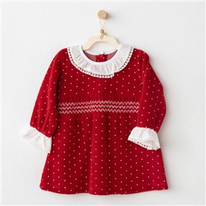 Andywawa Bebek Elbise AC26315 Kırmızı