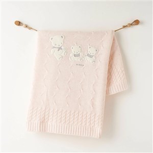 Andywawa Bebek Triko Battaniye 85x100 CM AC26341 Pembe-Melanj