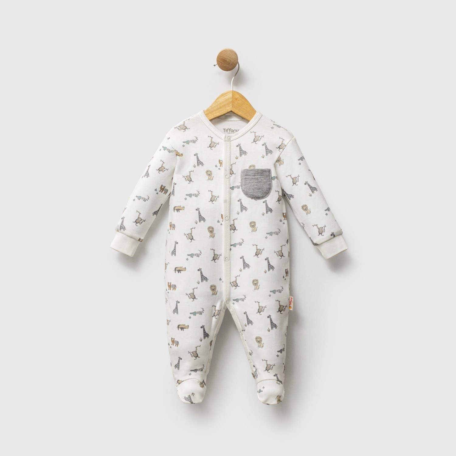 Tiffany Baby Fermuarlı Bebek Tulum 32040 Ekru