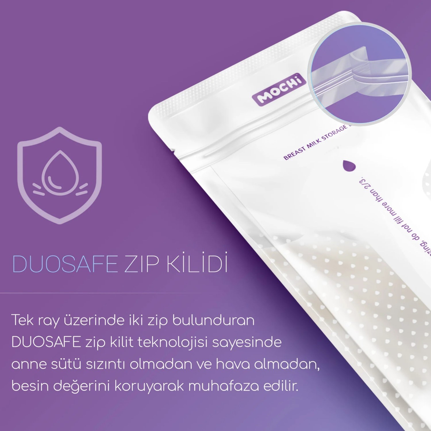 Mochi Giyilebilir Göğüs Pompası + 25li Süt Saklama Poşeti 