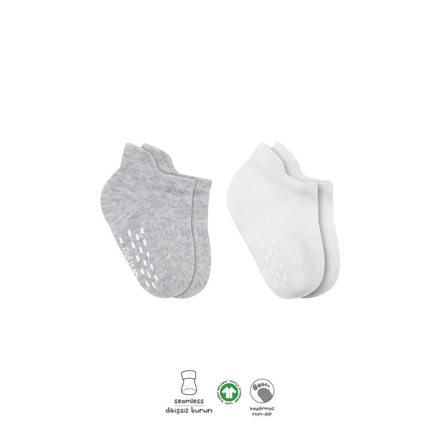 Bistyle 2'li Basic Kaymaz Çorap 20103