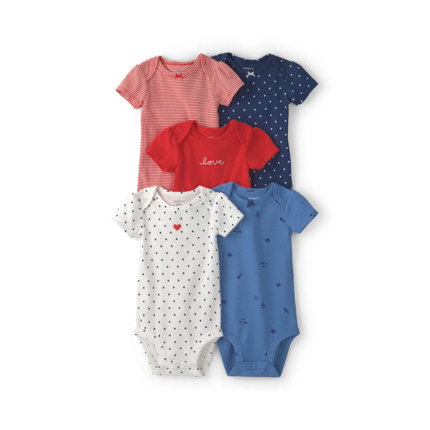 Carter's Layette Kız Bebek 5'li Kısa Kollu Body 1U627110