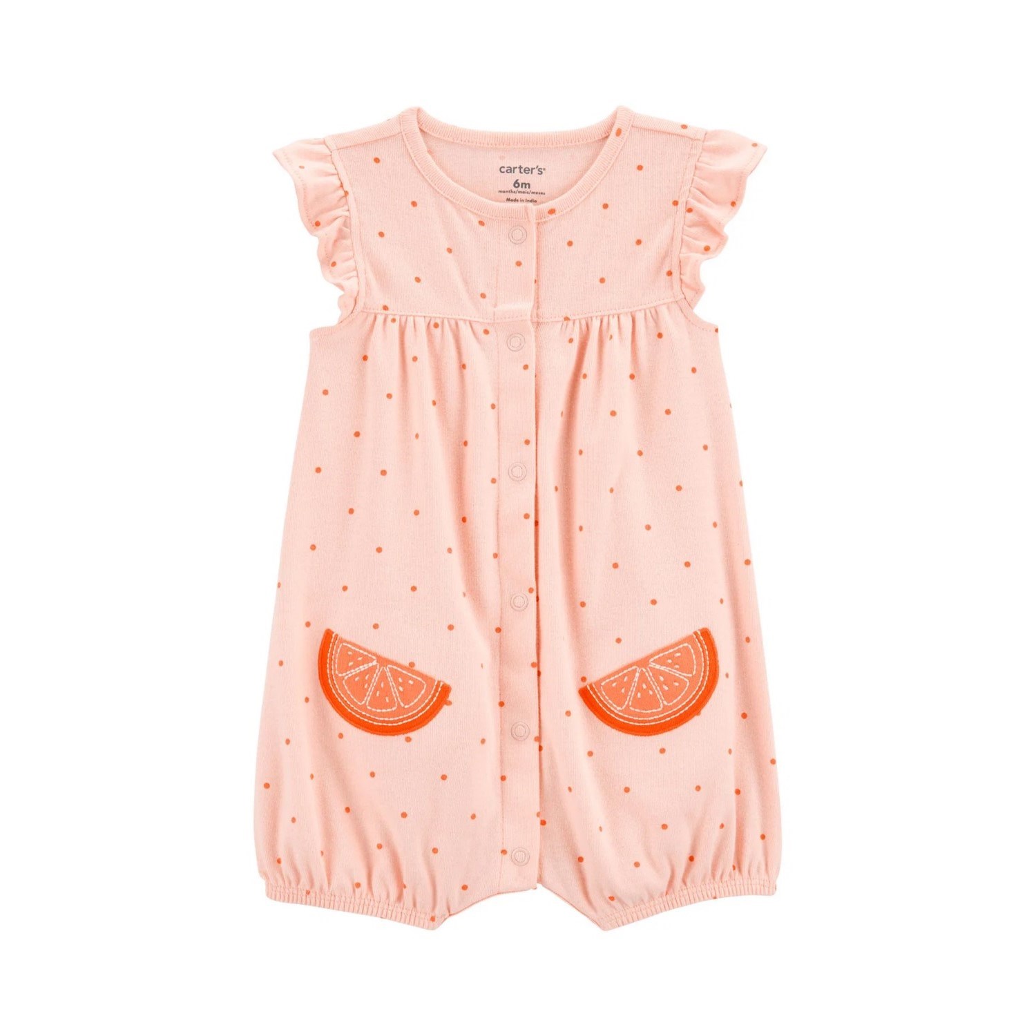 Carter's Kız Bebek Kısa Tulum 1S487510 Turuncu