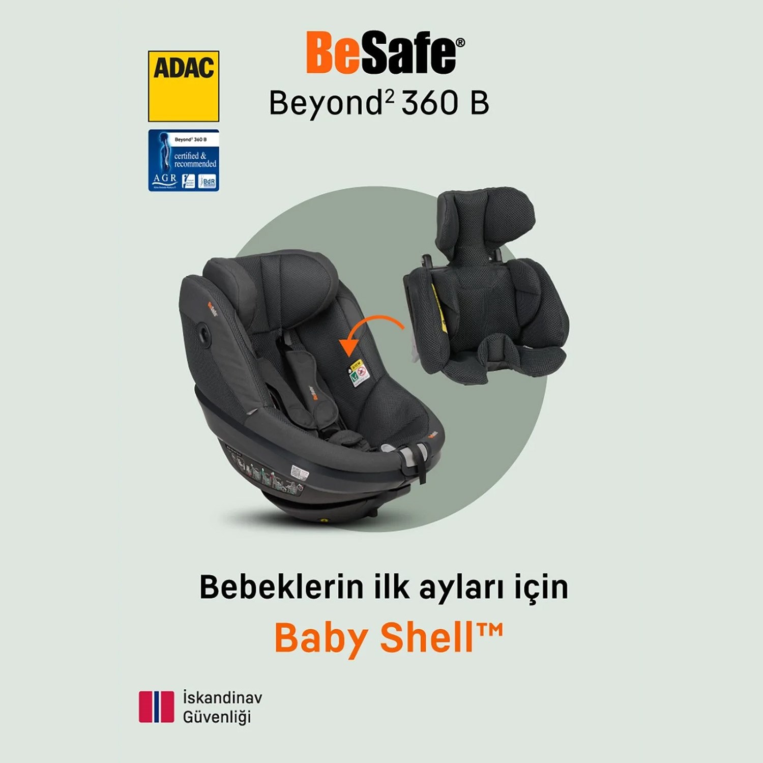 Besafe Beyond2 360 B Bundle i-size Oto Koltuğu Anthracite Mesh
