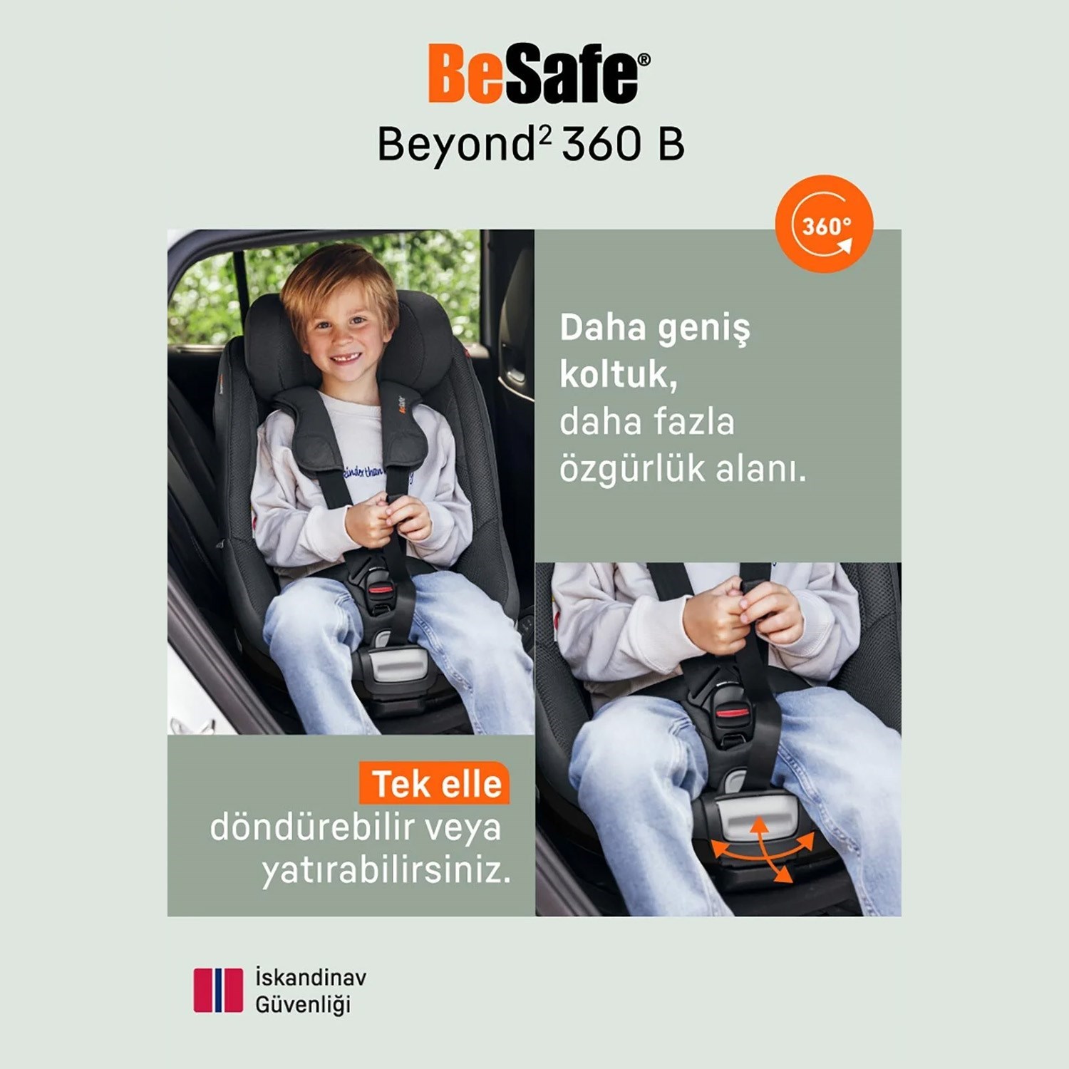 Besafe Beyond2 360 B Bundle i-size Oto Koltuğu Anthracite Mesh
