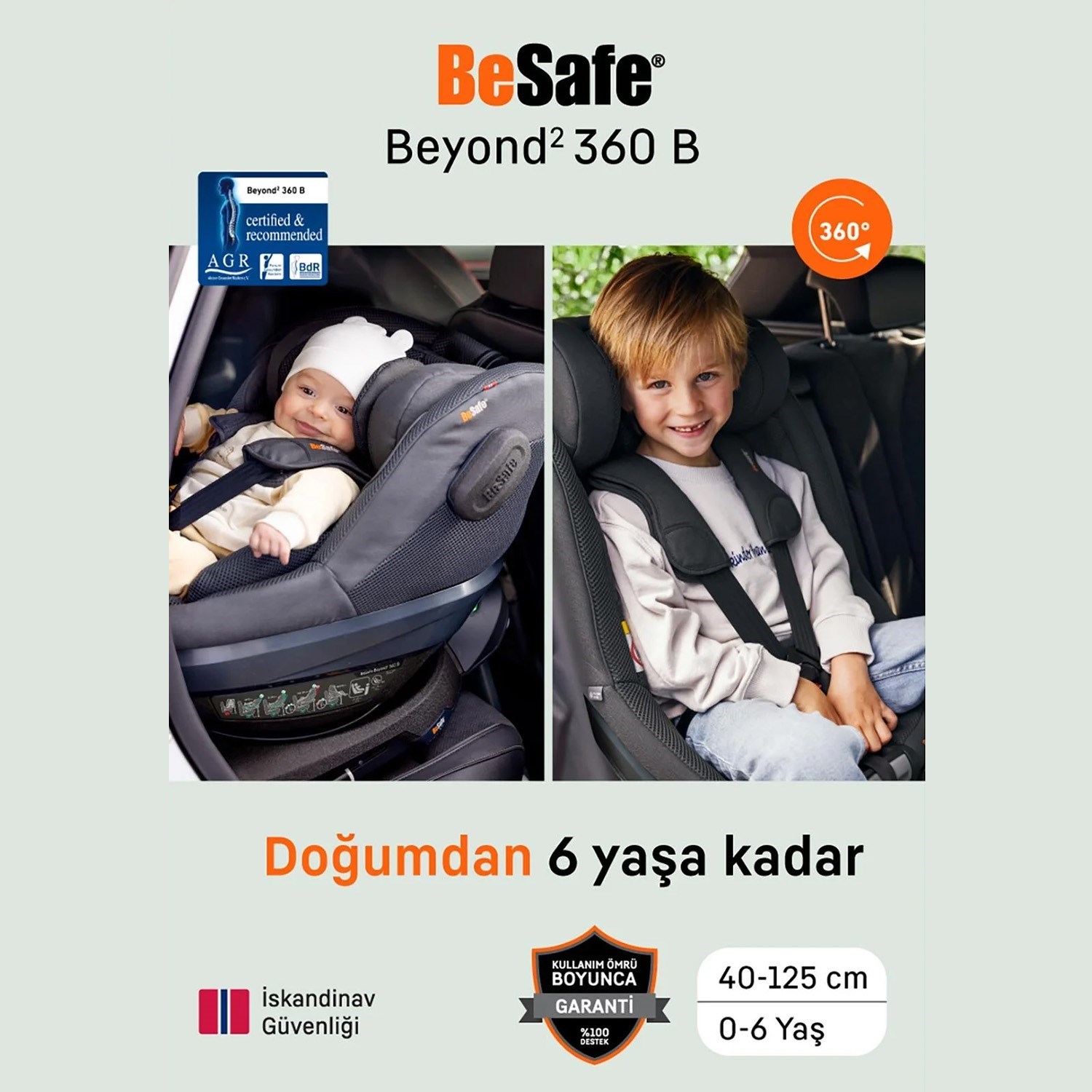 Besafe Beyond2 360 B Bundle i-size Oto Koltuğu Anthracite Mesh