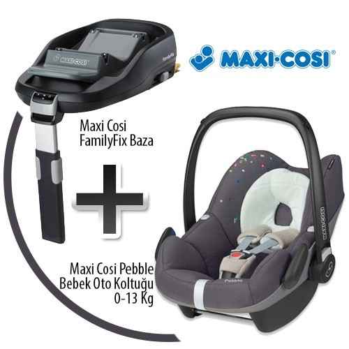Maxi Cosi Pebble Oto Koltuğu + Family Fix Baza Confetti