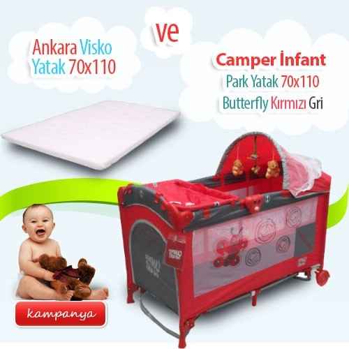 Camper Park Yatak Kampanyası 70x110 Kırmızı İlke Bebe
