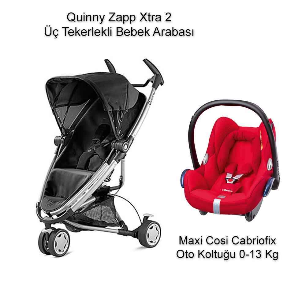 Quinny Zapp Xtra 2+Cabriofix Kampanyası Origami Red