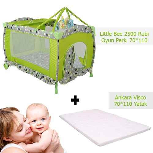 Kampanya Little Bee Rubi Oyun Park + Visco Yatak Yeşil İlke Bebe
