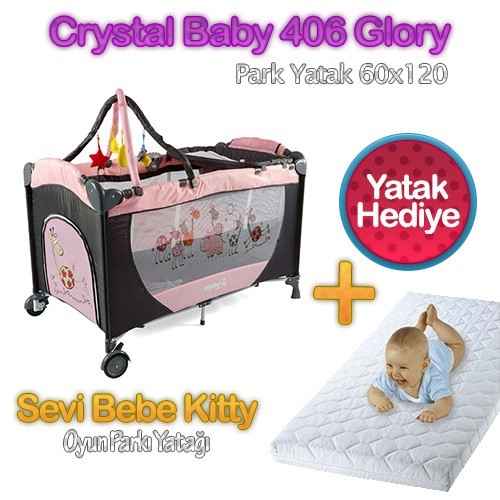 Crystal Baby 406 Glory Park Yatak Kampanyası 60x120 Pembe İlke Bebe
