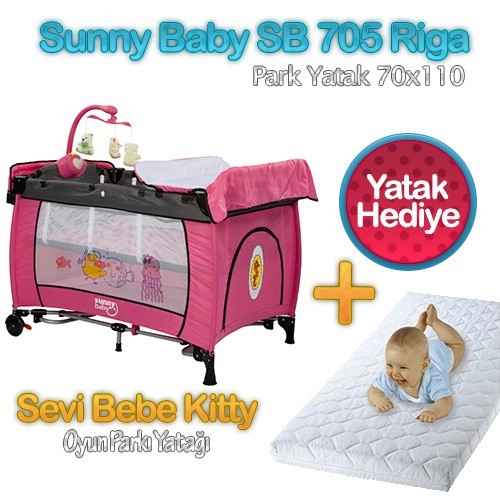 Sunny Baby 705 Riga Park Yatak Kampanyası 70x110 Pembe İlke Bebe